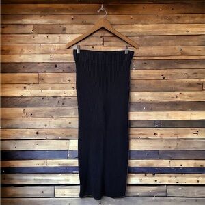 ❄️ 50% off winter free people  long ribbed sweater maxi tailored pencil skirt M
